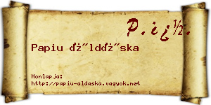 Papiu Áldáska névjegykártya